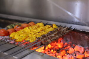 Grilled Iranian kebab at Najmat Kabab, best Persian restaurant in Dubai