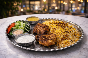 Chicken biryani served at Najmat Kabab, best Persian restaurant in Dubai